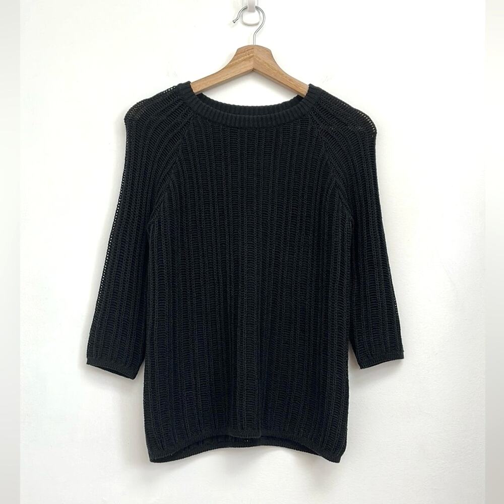Weekend Max Mara Open Knit Classic Luxury Capsule Minimalist Sweater Top - Small